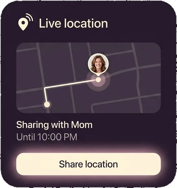 Tethr Always know where they are. screen