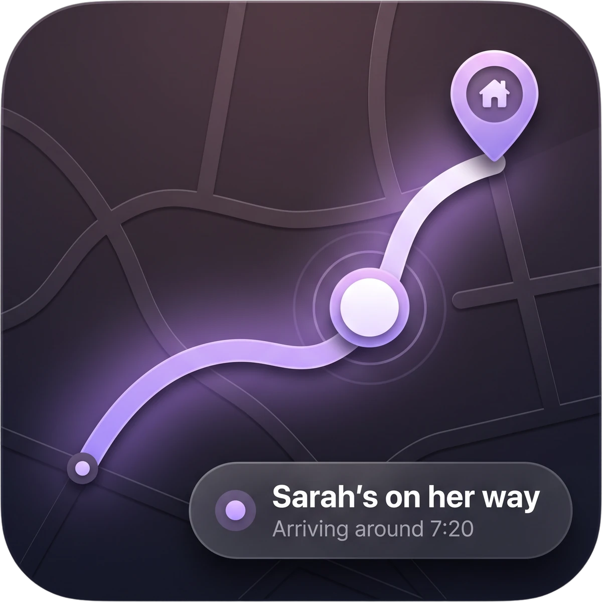 Tethr Follow the visit screen